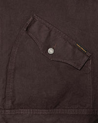 Nudie Jeans Blake Duck Canvas Zip Jacket - Dark Brown