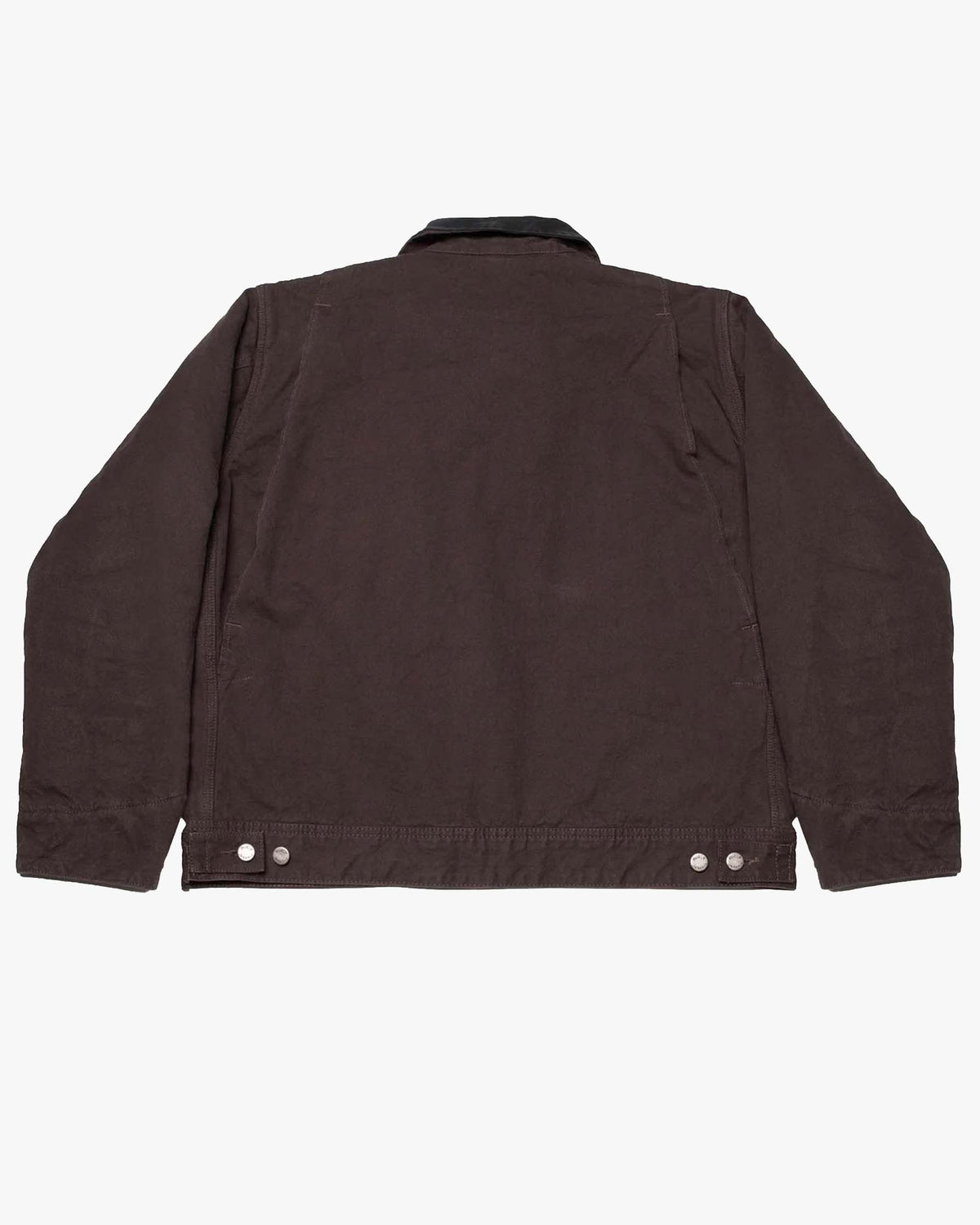 Nudie Jeans Blake Duck Canvas Zip Jacket - Dark Brown