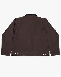 Nudie Jeans Blake Duck Canvas Zip Jacket - Dark Brown