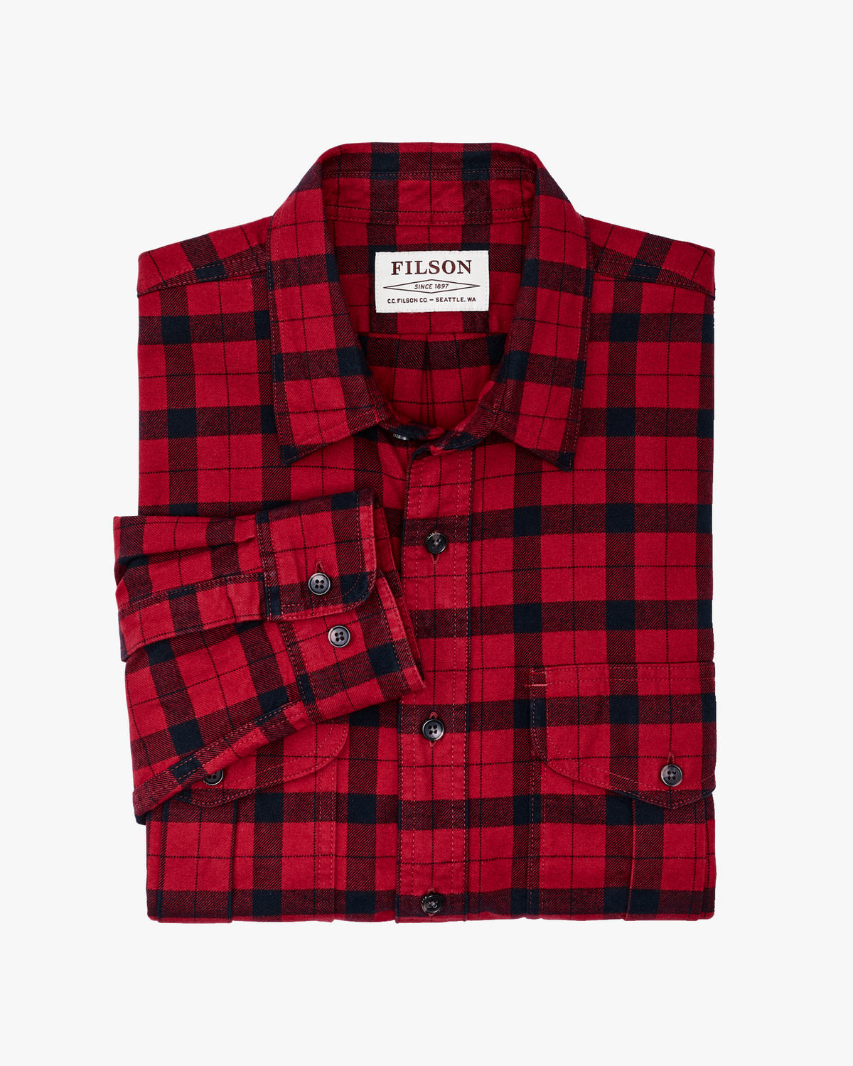 Filson Alaskan Guide Shirt - Red / Black Plaid | Filson Shirts | Jeanstore