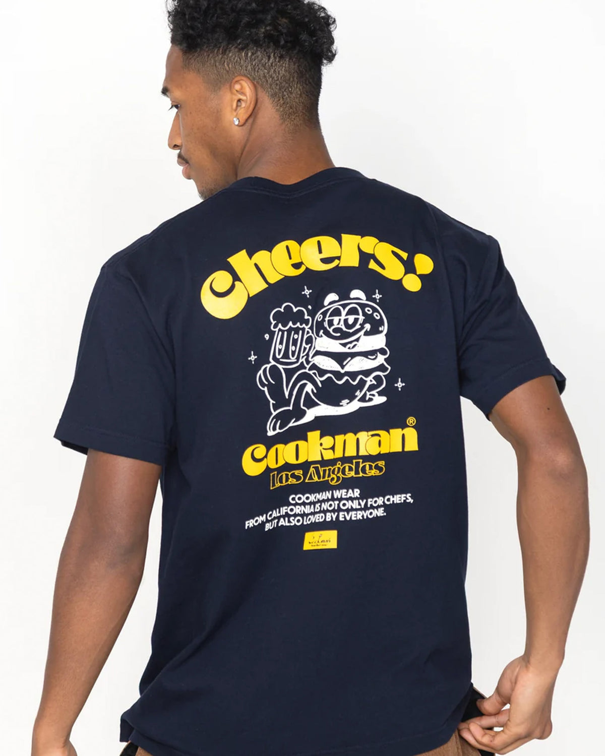 Cookman Cheers Burger Tee - Navy | Cookman T Shirts | JEANSTORE