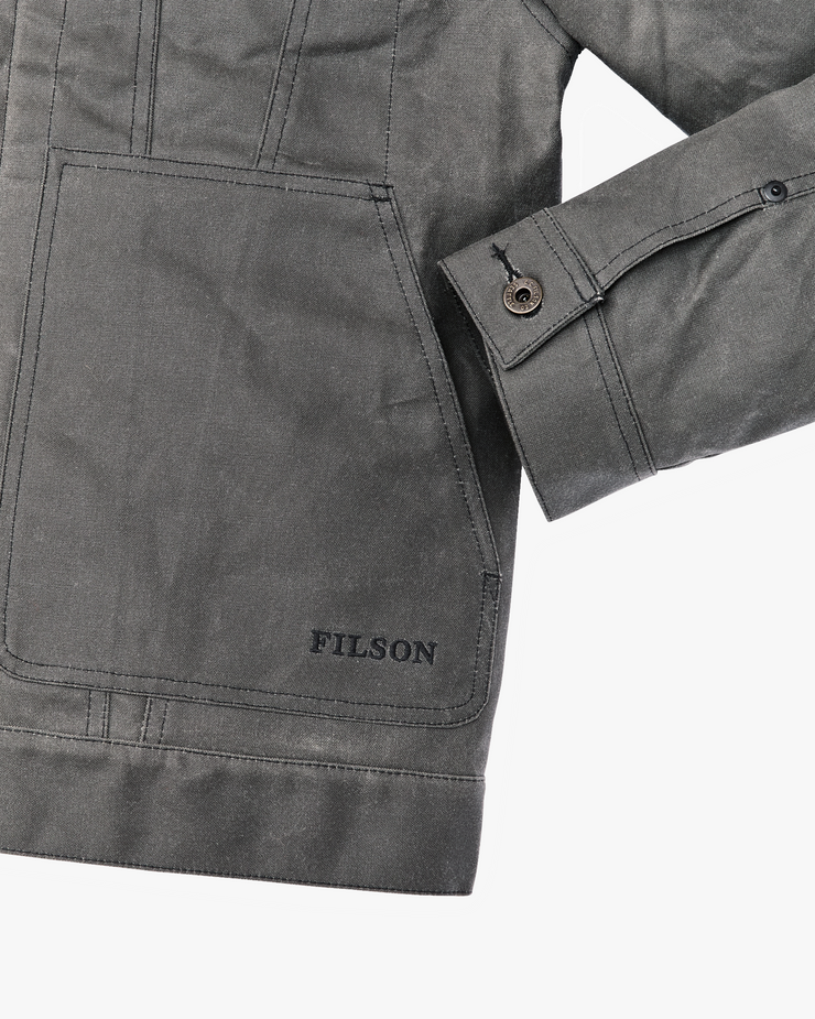 Filson Tin Cloth Short Lined Cruiser Jacket - Castor Grey | Filson Jackets & Coats | JEANSTORE