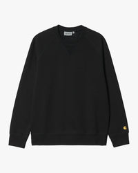 Carhartt WIP Chase Sweat - Black / Gold | Carhartt WIP Sweaters & Knitwear | JEANSTORE