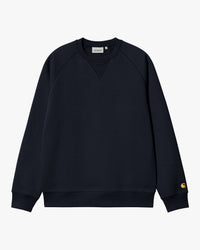 Carhartt WIP Chase Sweat - Dark Navy / Gold | Carhartt WIP Sweaters & Knitwear | JEANSTORE