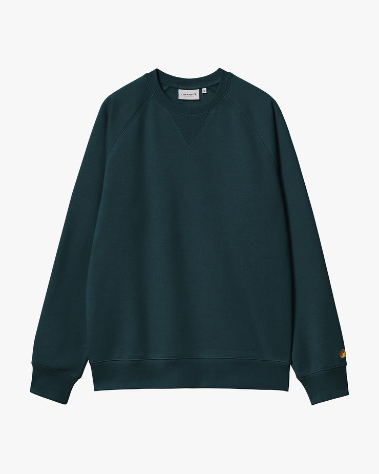 Carhartt WIP Chase Sweat - Duck Blue / Gold