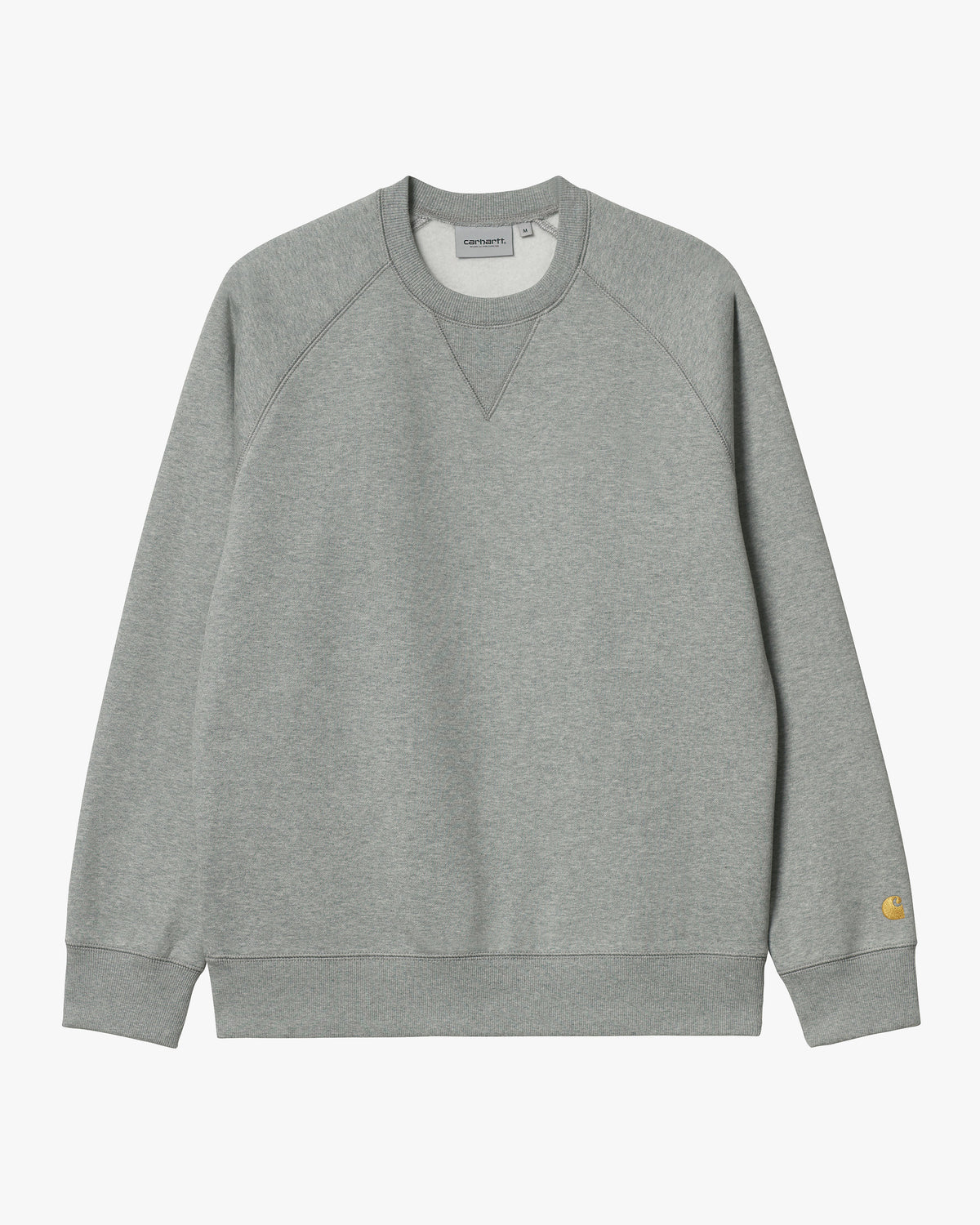 Carhartt WIP Chase Sweat - Grey Heather / Gold | Carhartt WIP Sweaters & Knitwear | JEANSTORE