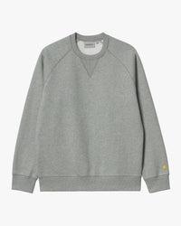Carhartt WIP Chase Sweat - Grey Heather / Gold | Carhartt WIP Sweaters & Knitwear | JEANSTORE