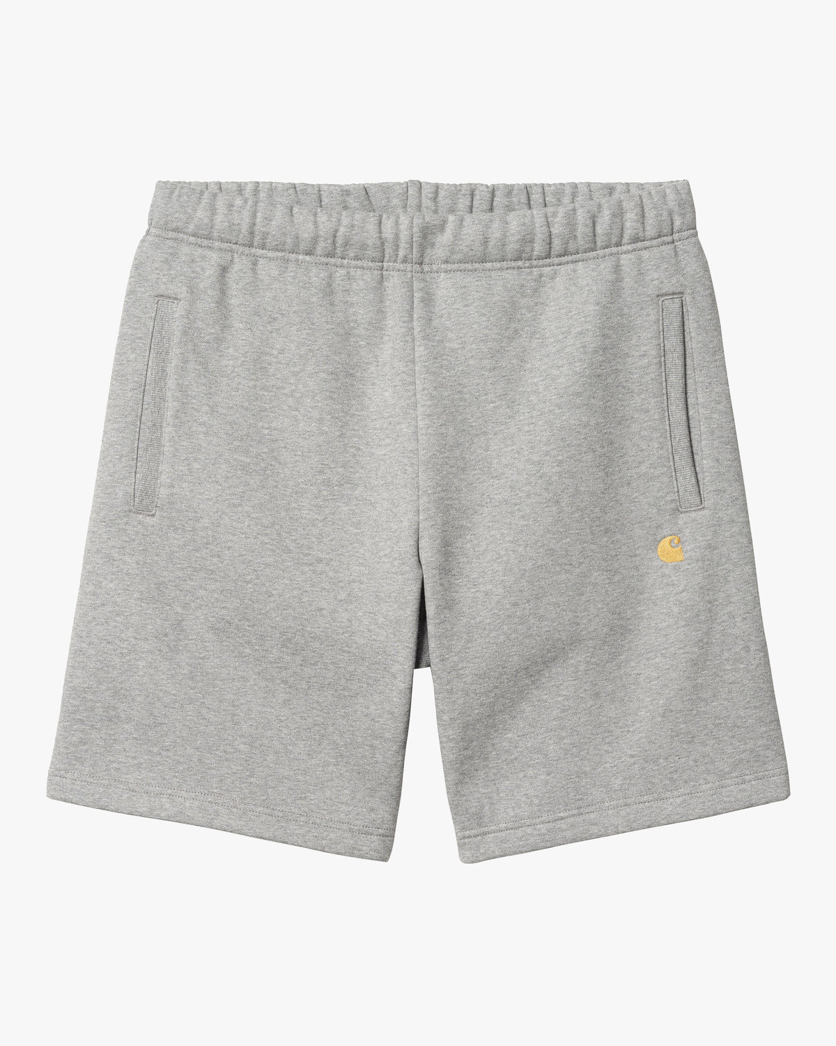 Carhartt WIP Chase Sweat Shorts - Grey Heather / Gold | Carhartt WIP Shorts | JEANSTORE