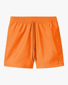 Carhartt WIP Chase Swim Trunks - Pumpkin / Gold