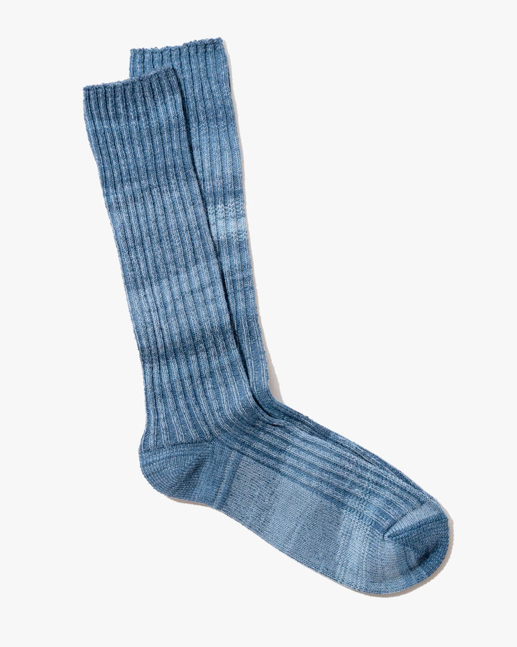 Royalties Paris Summer Thick Recycled Cotton Tie Dye Socks - Indigo