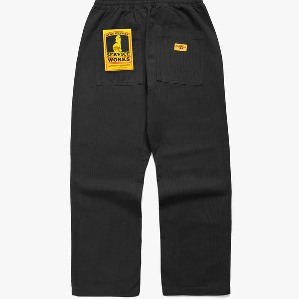 Service Works Classic Canvas Chef Pant - Black | Service Works Chinos & Trousers | JEANSTORE