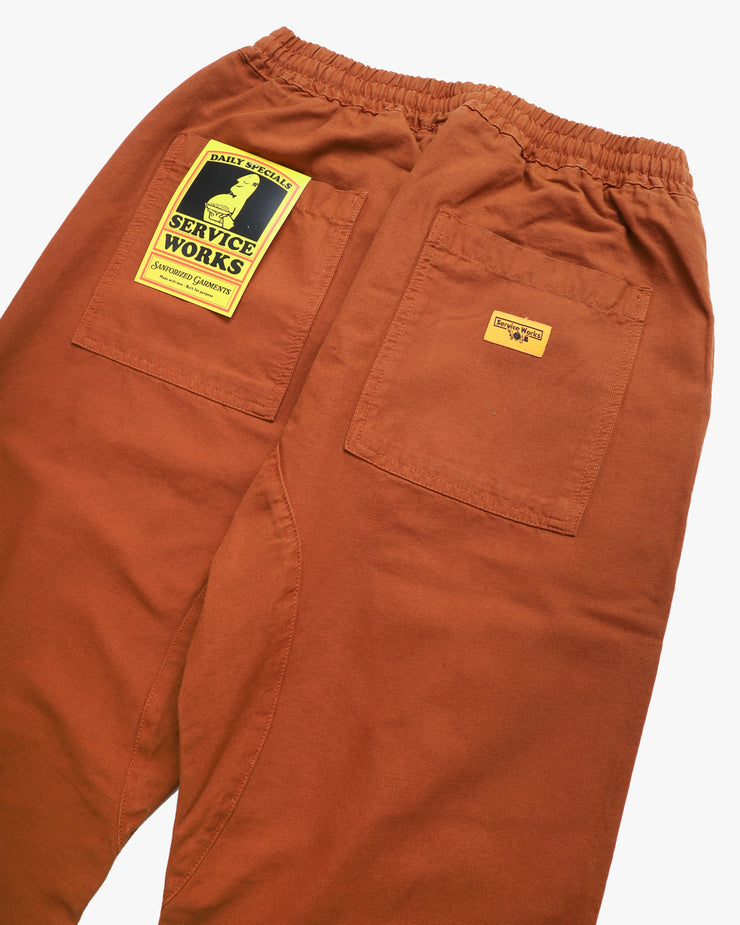 Service Works Classic Canvas Chef Pant - Terracotta