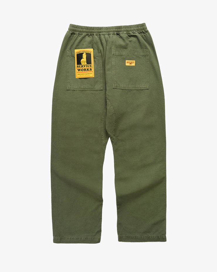 Service Works Classic Canvas Chef Pant - Olive | Service Works Chinos & Non-Denim Pants | JEANSTORE