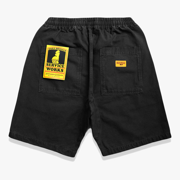 Service Works Classic Canvas Chef Shorts - Black | Service Works Shorts | JEANSTORE