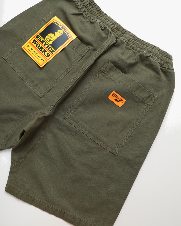 Service Works Classic Canvas Chef Shorts - Olive