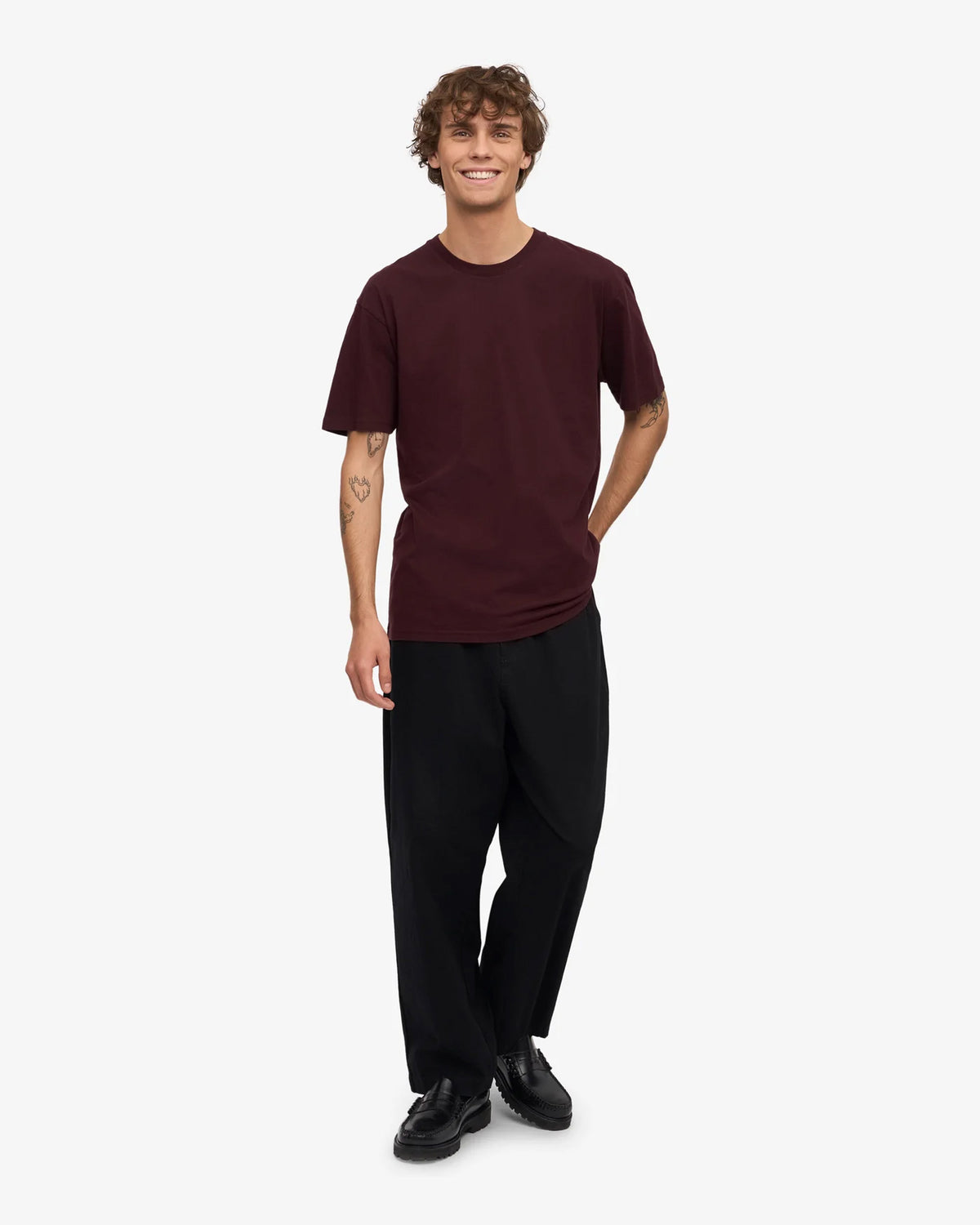 Colorful Standard Classic Organic Tee - Oxblood Red | Colorful Standard T Shirts | JEANSTORE