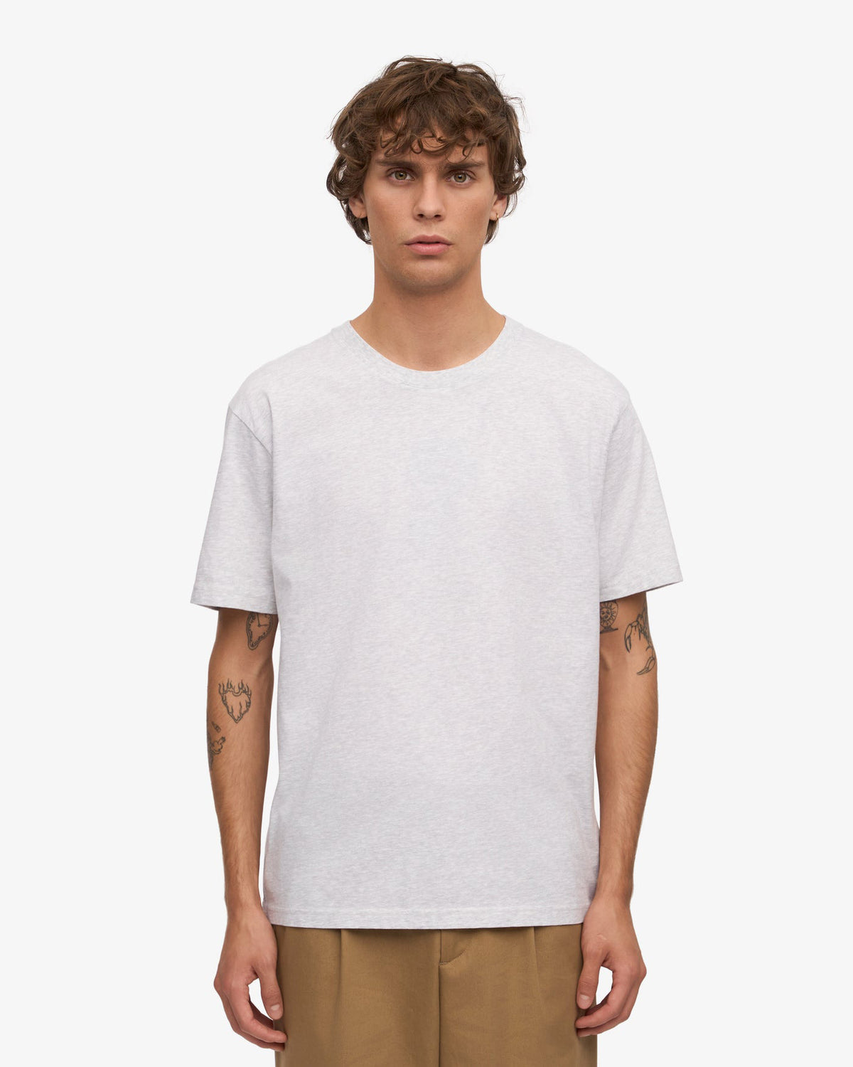Colorful Standard Classic Organic Tee - Snow Melange | Colorful Standard T Shirts | JEANSTORE