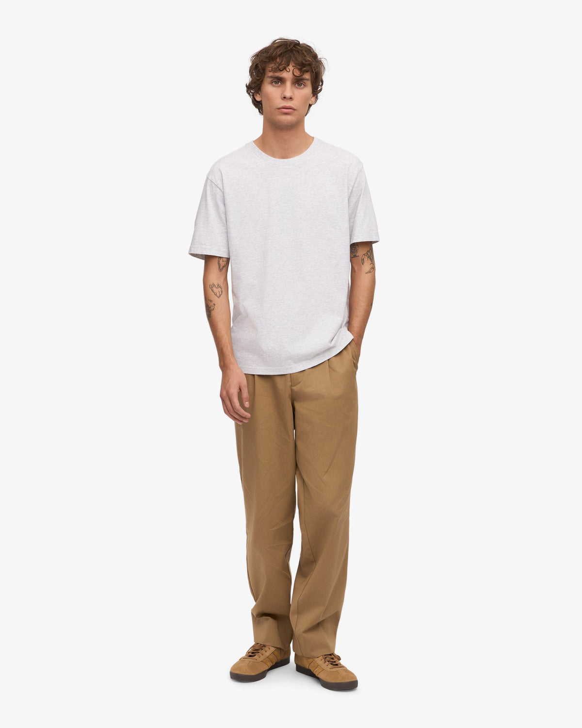 Colorful Standard Classic Organic Tee - Snow Melange | Colorful Standard T Shirts | JEANSTORE
