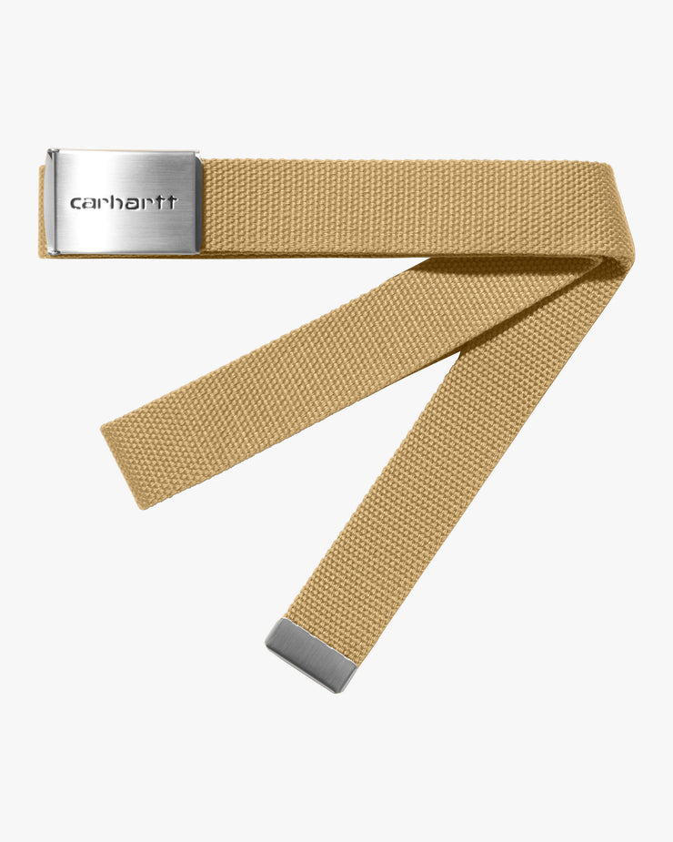 Carhartt WIP Clip Belt Chrome - Bourbon