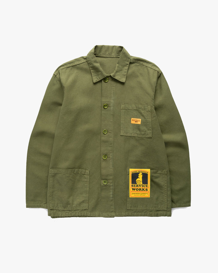 Service Works Classic Canvas Coverall Jacket - Olive | Service Works Jackets & Coats | JEANSTORE