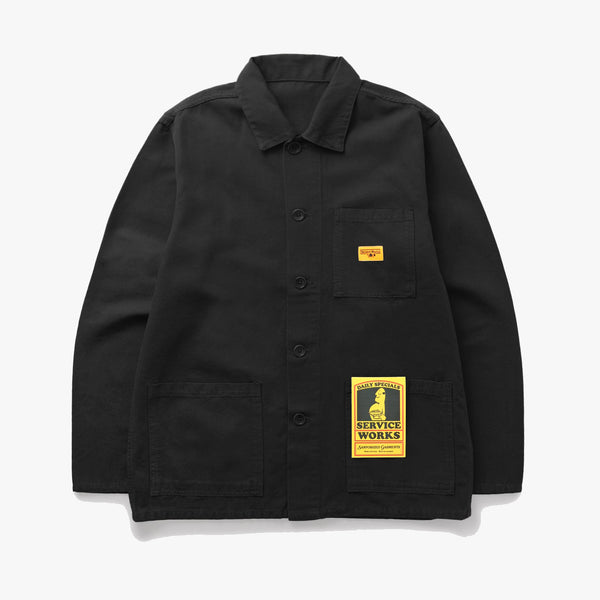 Service Works Classic Canvas Chore Shirt - Black | Service Works Jackets & Coats | JEANSTORE