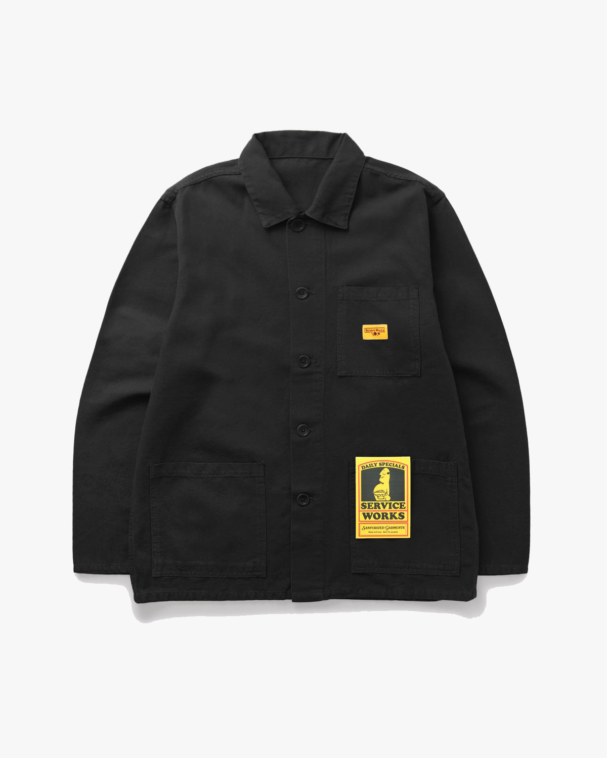 Service Works Classic Canvas Chore Shirt - Black | Service Works Jackets & Coats | JEANSTORE