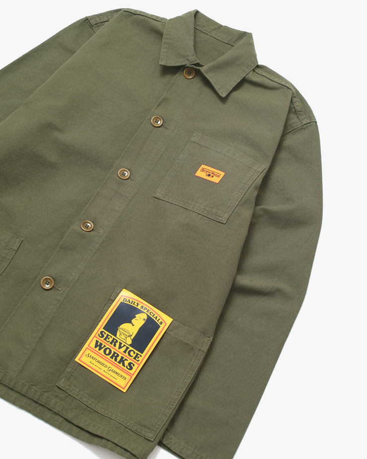 Service Works Classic Canvas Coverall Jacket - Olive