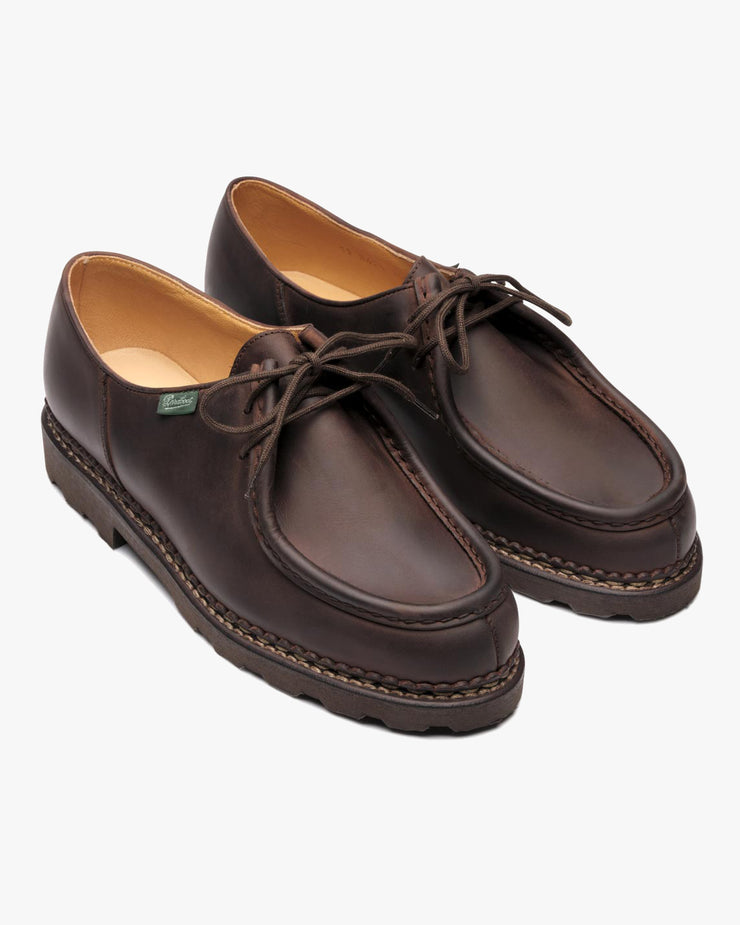 Paraboot Michael Piped Seam Derby Shoe - Nubuck Gringo / Marche Marron | Paraboot Shoes | JEANSTORE