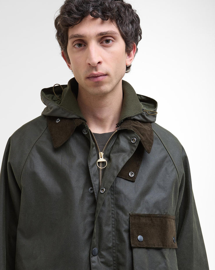 Barbour Heritage Modified Solway Wax Jacket - Olive