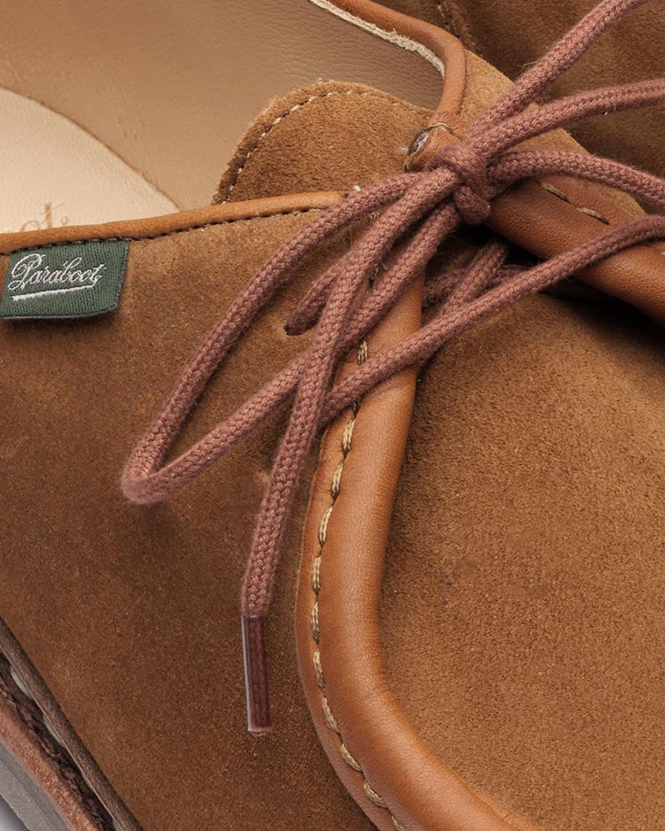 Paraboot Michael Piped Seam Derby Shoe - Velours Whisky / Marche Noix | Paraboot Shoes | JEANSTORE