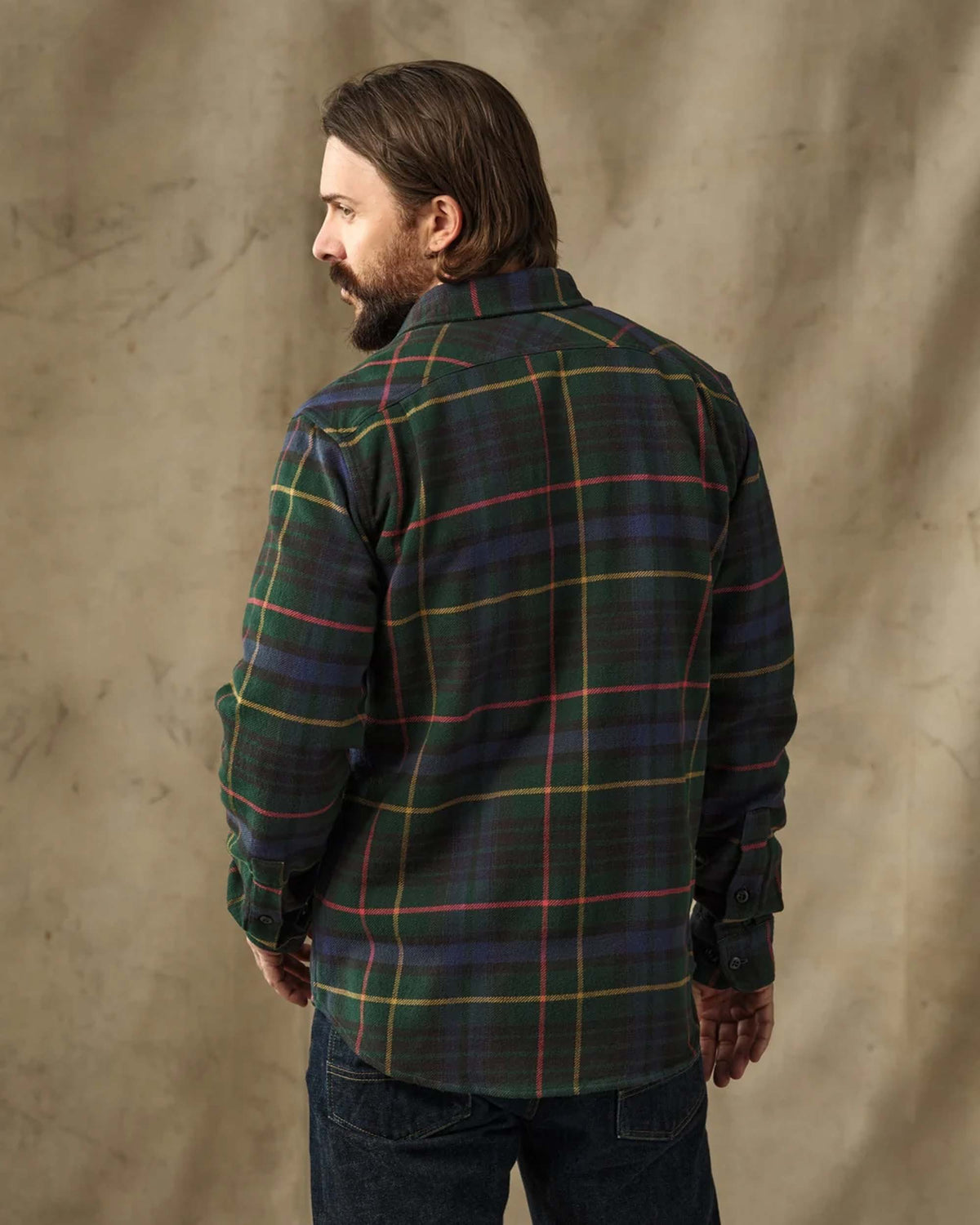 Filson Vintage Flannel Work Shirt - Green / Navy Plaid