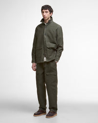 Barbour Heritage Newbirch Oversized Cotton Sateen Overshirt - Forest | Barbour Shirts | Jeanstore