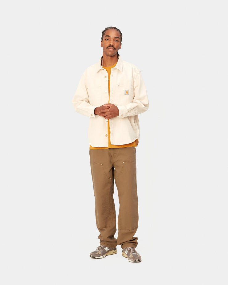 Carhartt WIP Double Knee Pant Relaxed Fit Canvas Trousers - Hamilton Brown Rinsed