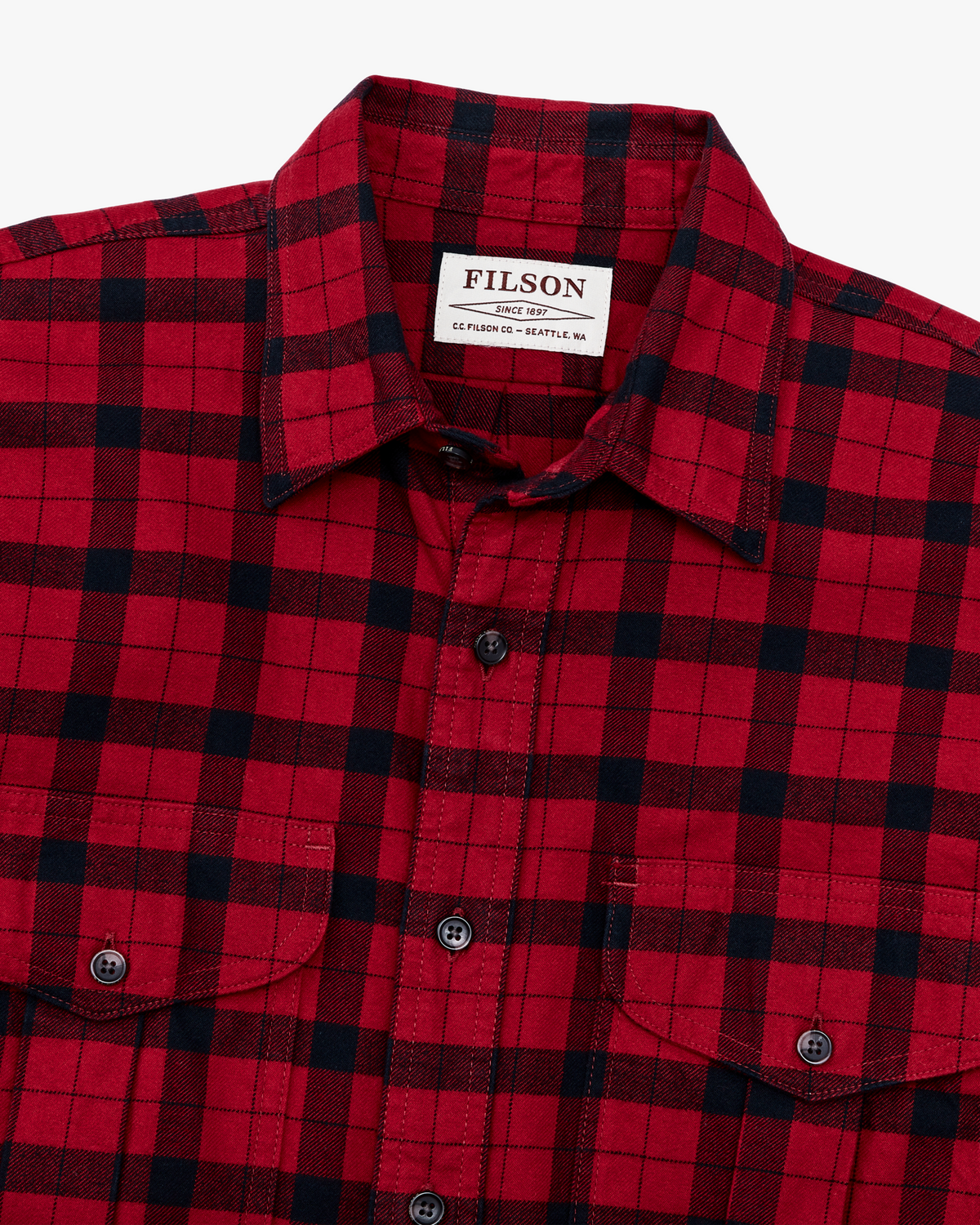 Filson Alaskan Guide Shirt - Red / Black Plaid | Filson Shirts | Jeanstore