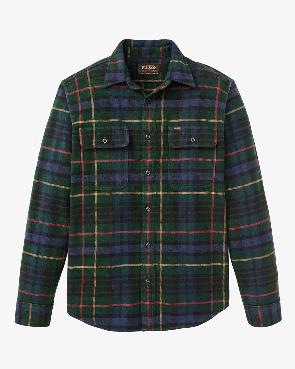 Filson Vintage Flannel Work Shirt - Green / Navy Plaid