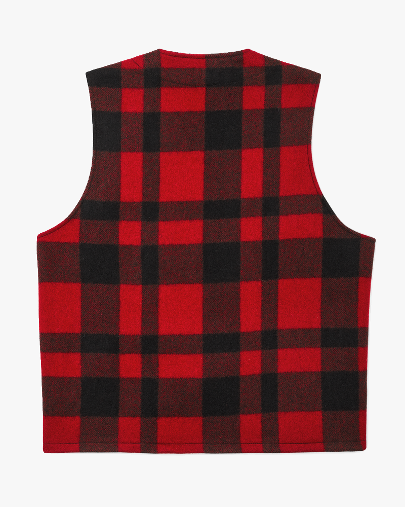 Filson Mackinaw Wool Vest - Red / Black Plaid