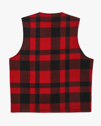 Filson Mackinaw Wool Vest - Red / Black Plaid