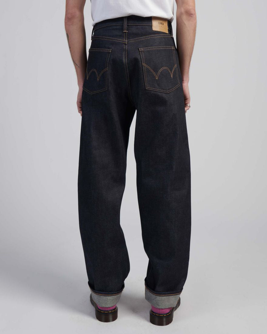 Edwin Made In Japan Loose Fit Mens Jeans - 13.5oz Kaihara Pure Indigo Rainbow Selvage Denim / Blue Unwashed | Edwin Jeans | JEANSTORE