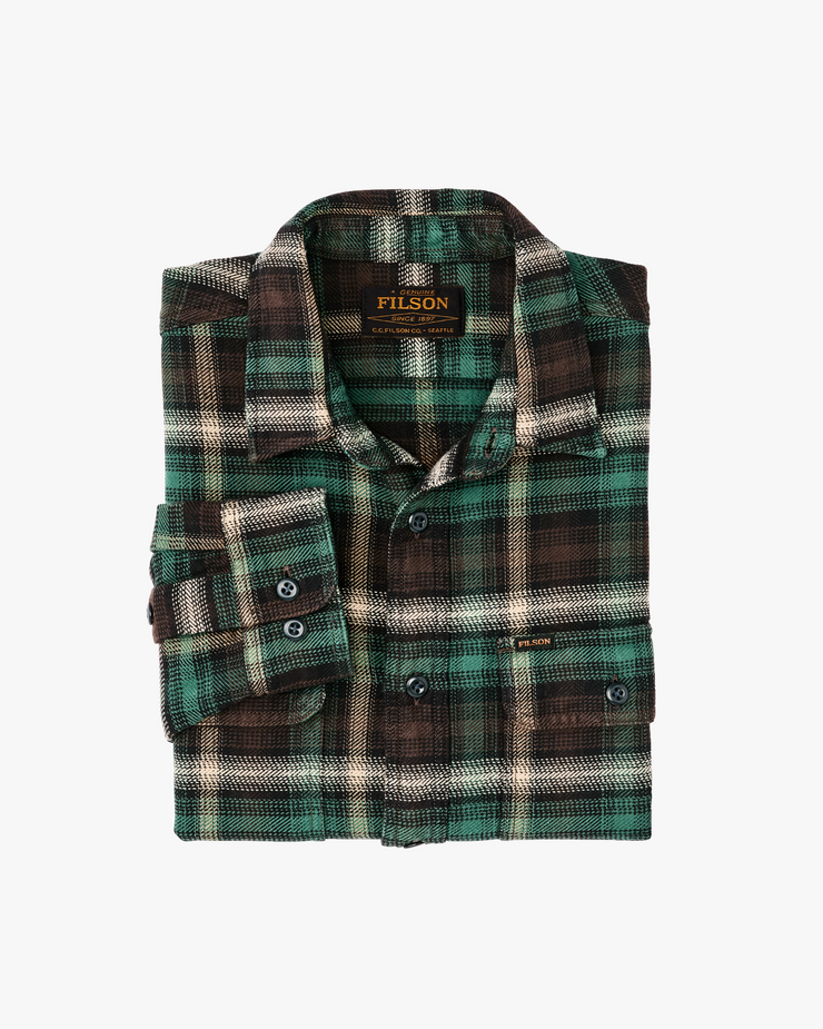 Filson Vintage Flannel Work Shirt - Brown / Cream Plaid | Filson Shirts | JEANSTORE