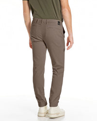 Replay Zeumar Hyperchino Colour XLITE Slim Mens Jeans - Brown