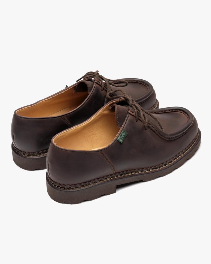 Paraboot Michael Piped Seam Derby Shoe - Nubuck Gringo / Marche Marron | Paraboot Shoes | JEANSTORE