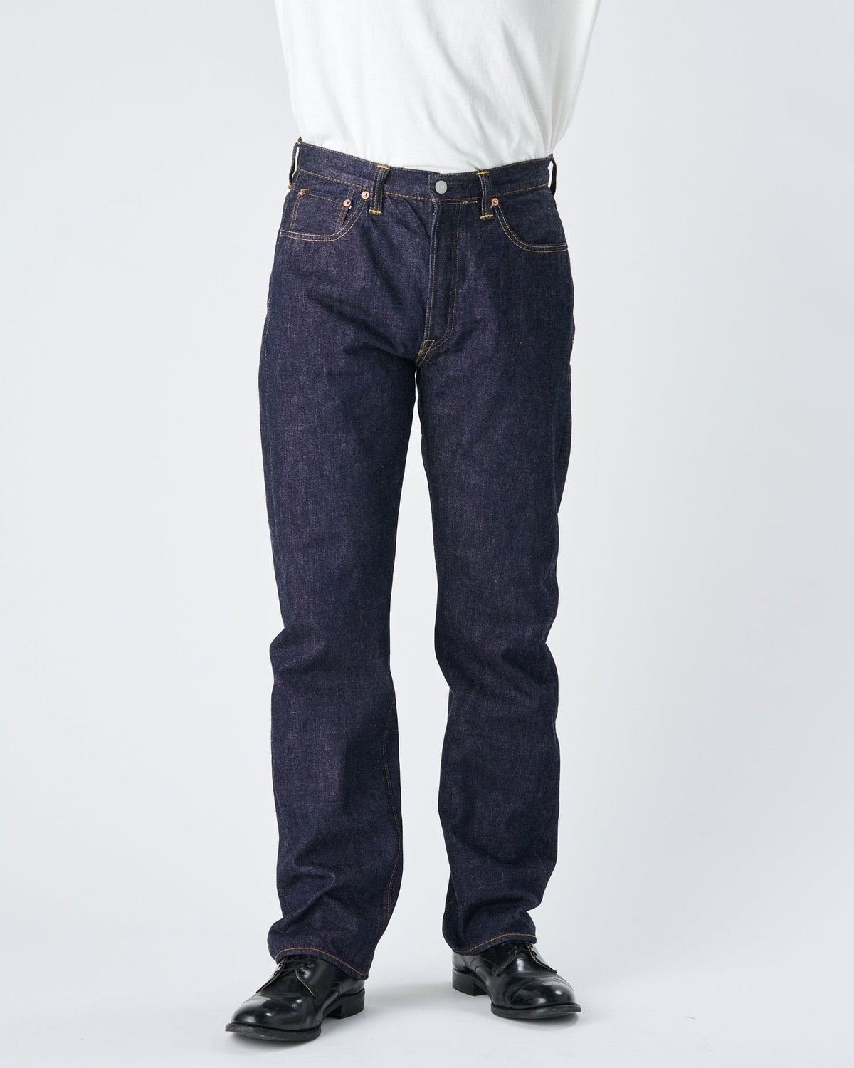 Fullcount 1101W 13.7oz Selvedge Straight Fit Mens Jeans - Indigo Onewash