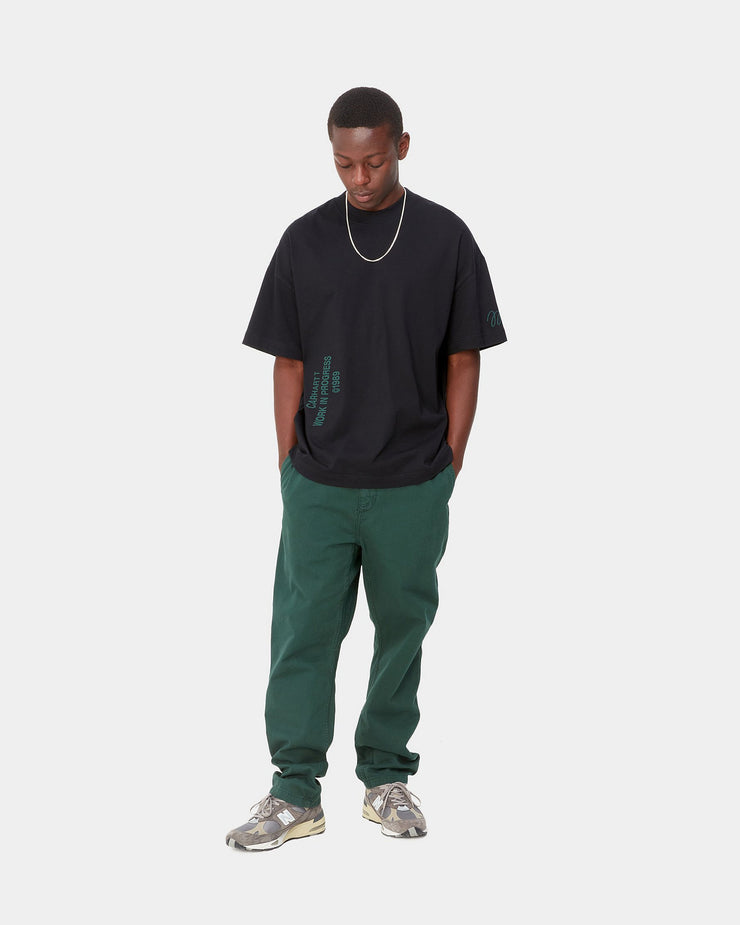 Carhartt WIP Flint Pant Regular Tapered Mens Trousers - Discovery Green Garment Dyed