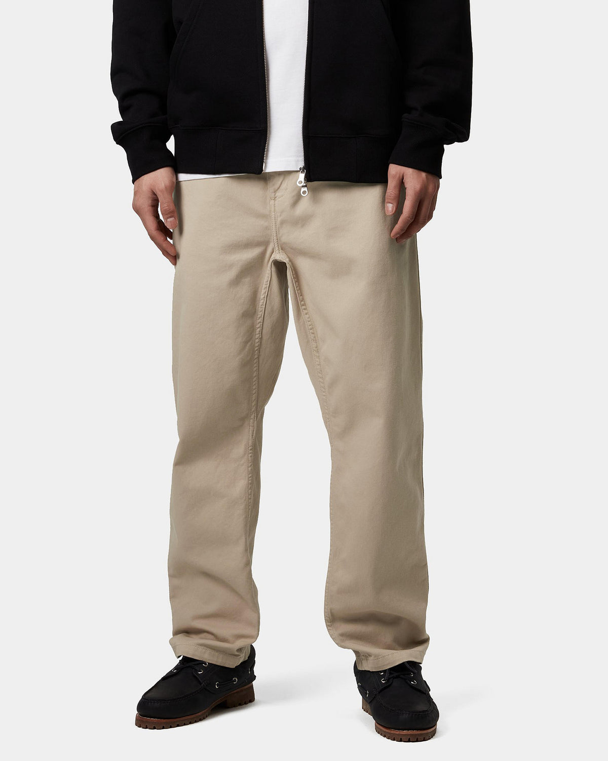 Carhartt WIP Flint Pant Regular Tapered Mens Trousers - Wall Garment Dyed | Carhartt WIP Chinos & Trousers | JEANSTORE