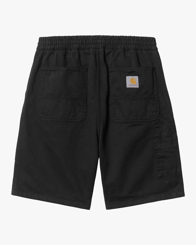 Carhartt WIP Flint Shorts - Black Garment Dyed