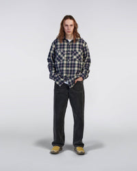 Edwin L/S Work Shirt - Navy / Green | Edwin Shirts | JEANSTORE