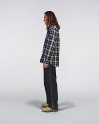 Edwin L/S Work Shirt - Navy / Green | Edwin Shirts | JEANSTORE