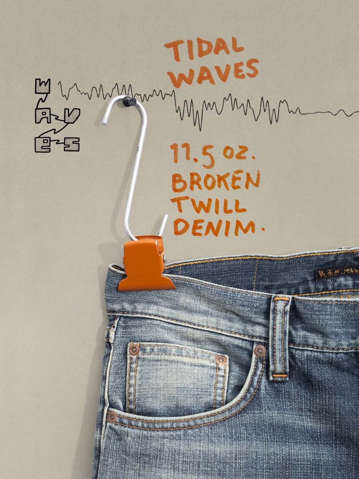 Nudie Gritty Jackson Regular Fit Mens Jeans - Tidal Waves | Nudie Jeans Jeans | Jeanstore