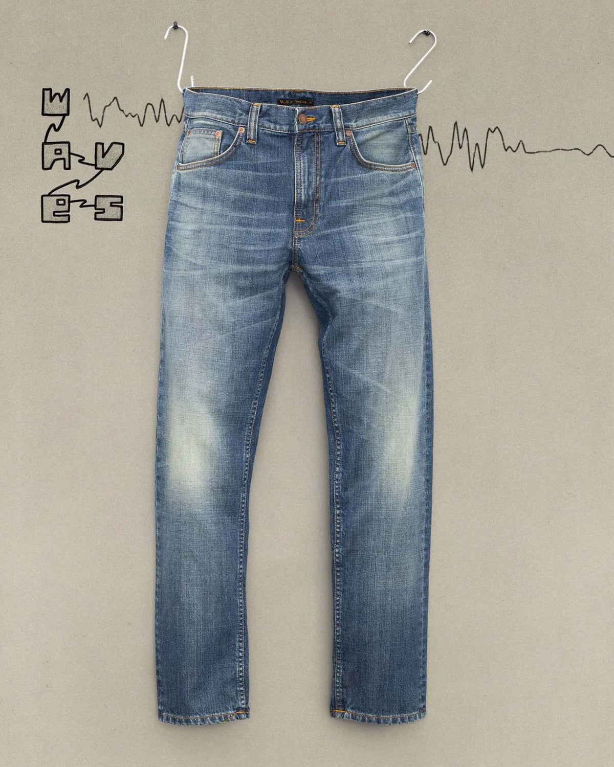 Nudie Gritty Jackson Regular Fit Mens Jeans - Tidal Waves | Nudie Jeans Jeans | Jeanstore