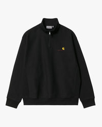 Carhartt WIP Half Zip American Script Sweat - Black | Carhartt WIP Sweaters & Knitwear | JEANSTORE